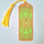 Marque-pages mandala en placage de bois