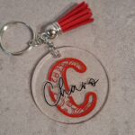 Porte-clés acrylique - lettre et prénom