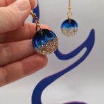 Boucles d'oreilles en résine - mer