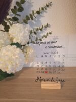 Panneau en acrylique anniversaire couple