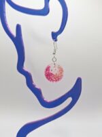 Boucles d'oreilles en résine - printemps rose – Image 2