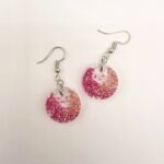 Boucles d'oreilles en résine - printemps rose