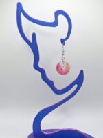 Boucles d'oreilles en résine - printemps rose – Image 4