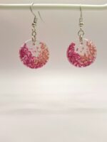 Boucles d'oreilles en résine - printemps rose – Image 3