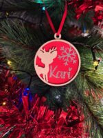 Décoration pour le sapin de noël en bois - Modèle Renne – Image 3